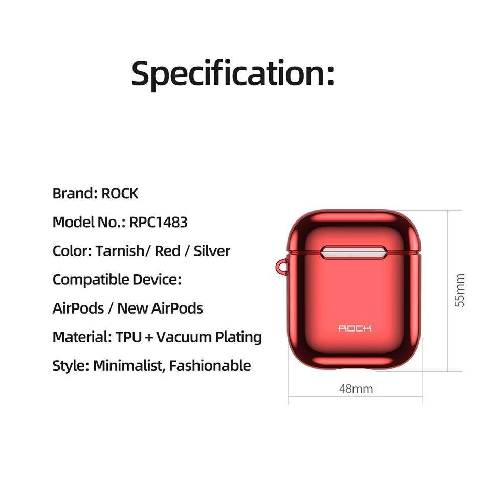 Bao case cho airposd 1 / 2 chống sốc hiệu ROCK RPC-1483 mỏng 2mm, bảo vệ toàn diện, vật liệu cao cấp - Hàng nhập khẩu