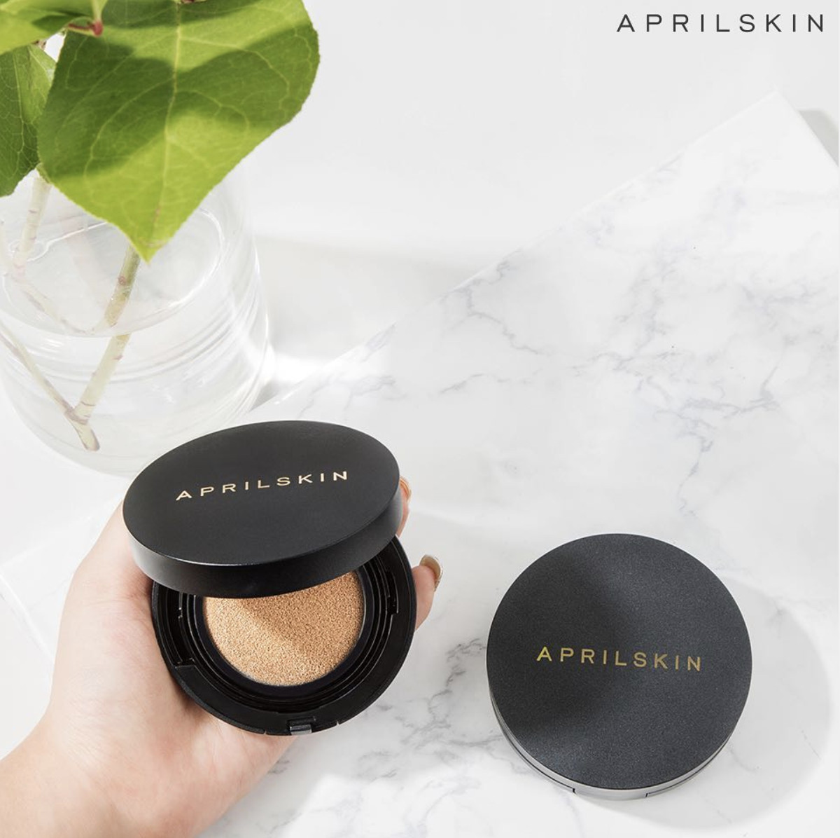 Phấn Nước Che Phủ Tốt, Dưỡng Ẩm Cho Lớp Nền Hoàn Hảo April Skin Magic Snow Cushion SPF50+/PA+++ 15g + Tặng kèm 1 túi lưới rửa mặt tạo bọt