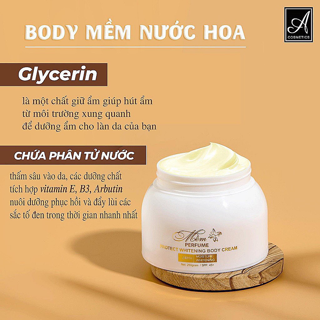 KEM BODY MỀM NƯỚC HOA WHITENING BODY CREAM A COSMETICS GIÚP DA BẬT TÔNG RÕ RỆT SAO 7 - 10 NGÀY SỬ DỤNG