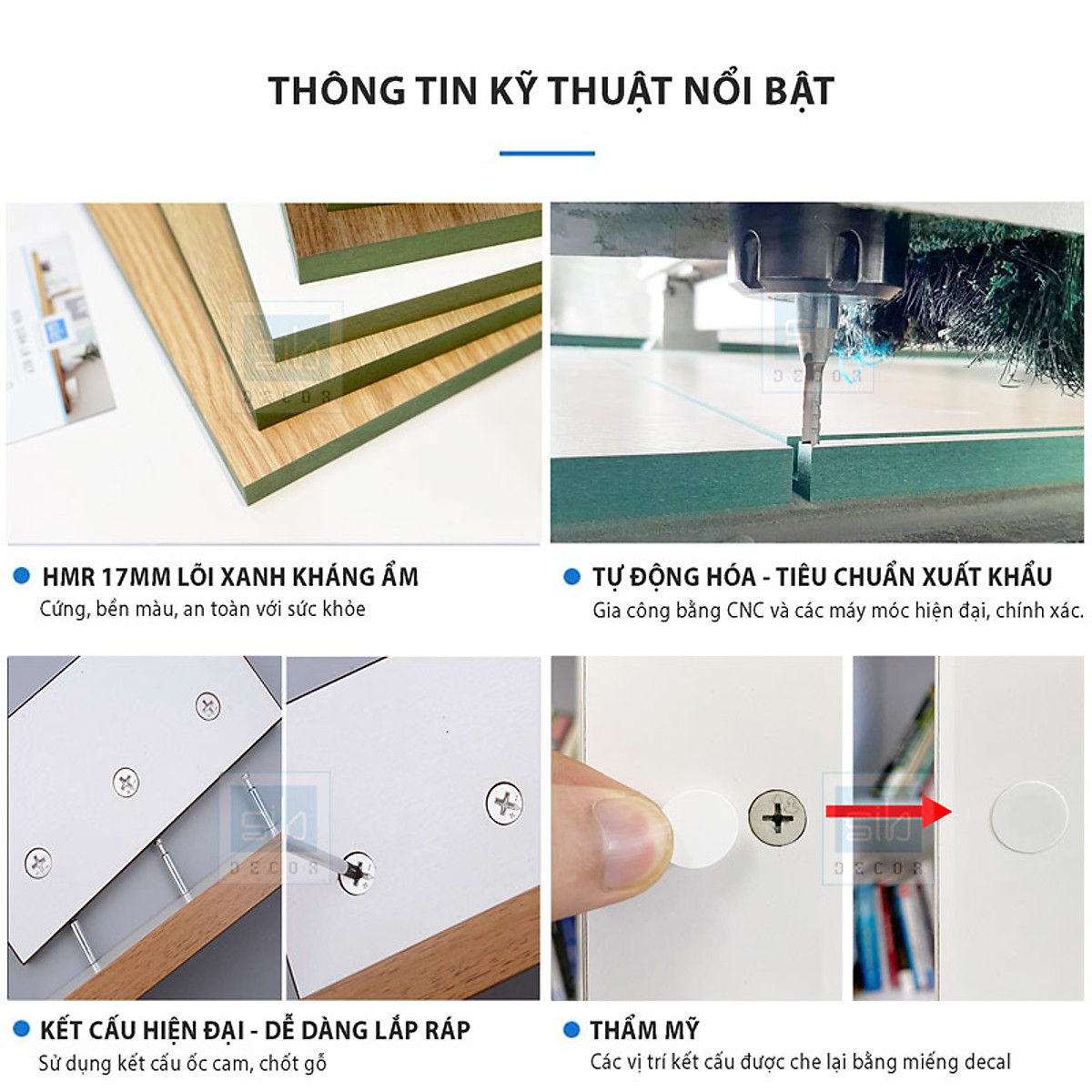 Tủ Sách Gỗ Phong Cách Bắc Âu PH0003 - 180cm x 100cm x 30cm - 180cm x 80cm x30cm