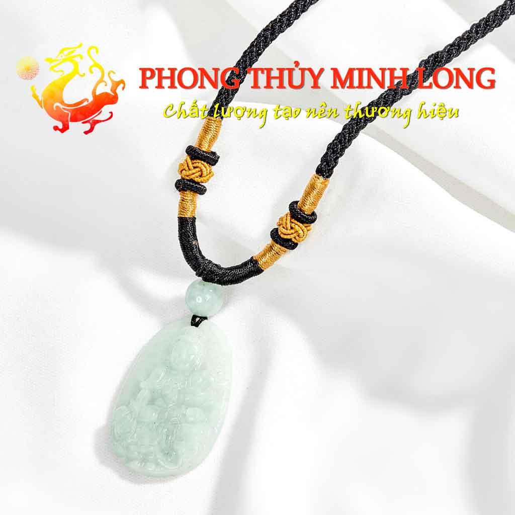 Mặt dây chuyền phật bản mệnh 12 con giáp ngọc Cẩm Thạch hợp người mệnh Hỏa và Mộc