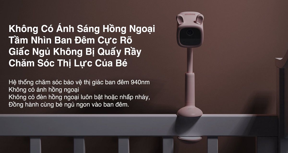 Camera không dây pin sạc IP WIFI EZVIZ BM1 trông trẻ phát hiện tiếng khóc - Hàng chính hãng