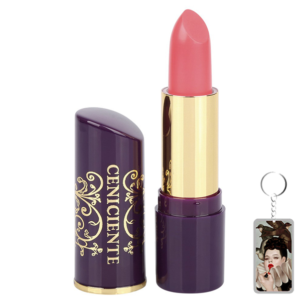Son thỏi mịn môi lâu phai Naris Ceniciente Lipstick Nhật Bản 3g (#101: Hồng nhạt) + Móc khóa