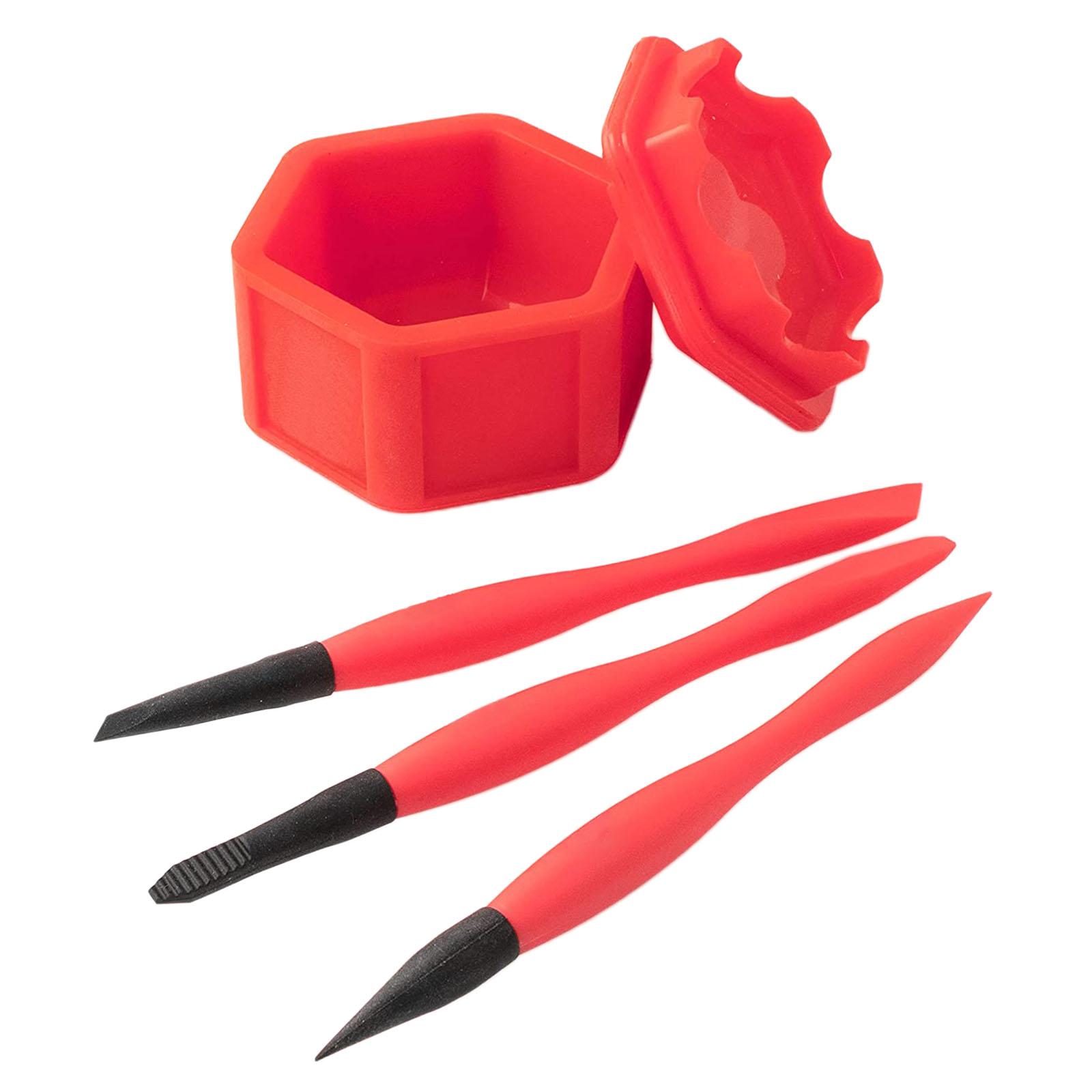 Durable Silicone Glue Kit Glue Tray & Brush DIY Woodworking Crafting Project