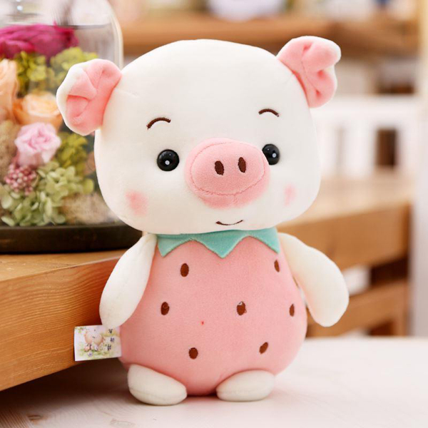Gấu bông heo trái cây - trái dâu tây gb41