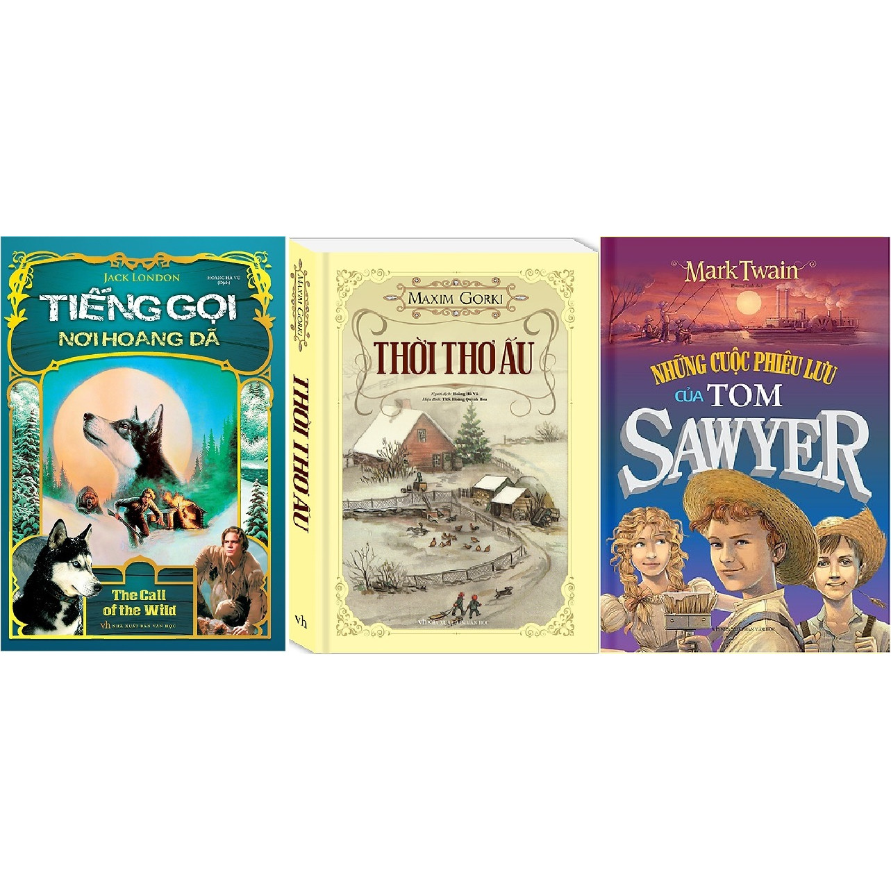 Combo Thời Thơ Ấu + Những Cuộc Phiêu Lưu Của Tom Sawyer + Tiếng Gọi Nơi Hoang Dã