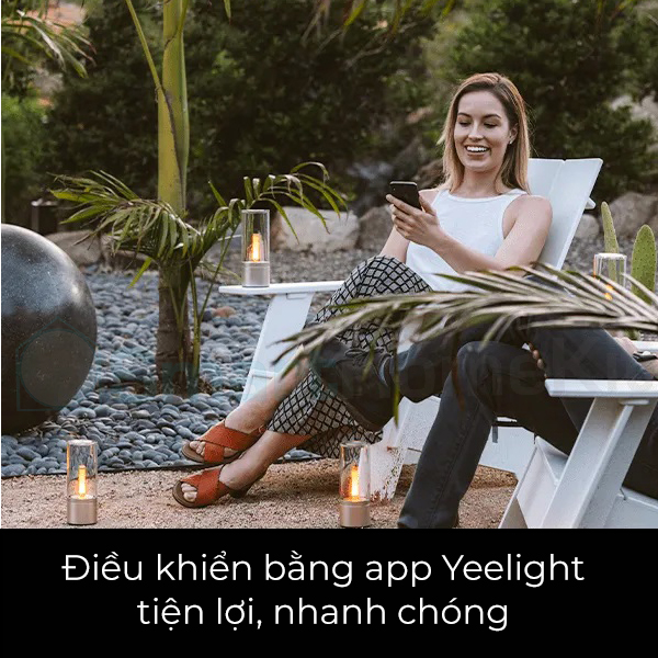 Đèn nến điện tử Yeelight Candela Lamp Tích điện, thay đổi độ sáng dễ dàng - Phong cách cổ điển Vintage - Hàng Chính Hãng