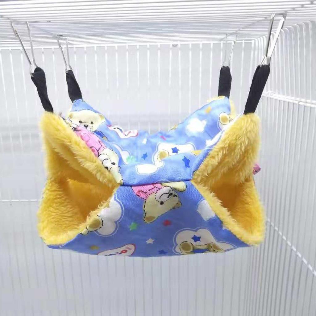 Small Animal Hammock Bed Mat Hamster Bird Cage Double Layer Hanging Bed