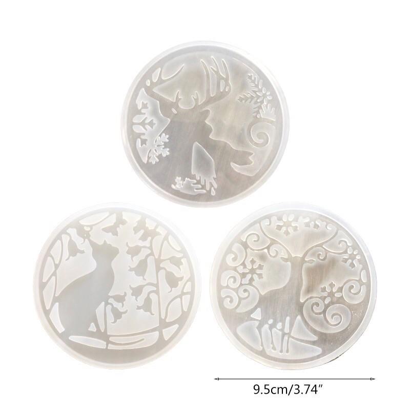 Khuôn Silicone Móc Khóa Resin Tròn Làm Đồ Trang Trí Noel Giáng Sinh - Trường Thịnh Sài Gòn