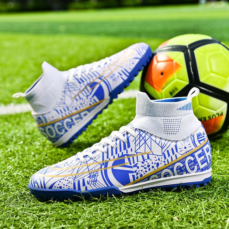 LSYAAAAA giày bóng đá nam cao trên FG/TF chống trượt cỏ đào tạo giày trẻ em bóng đá futsal giày thể thao trẻ em 2023 mới
