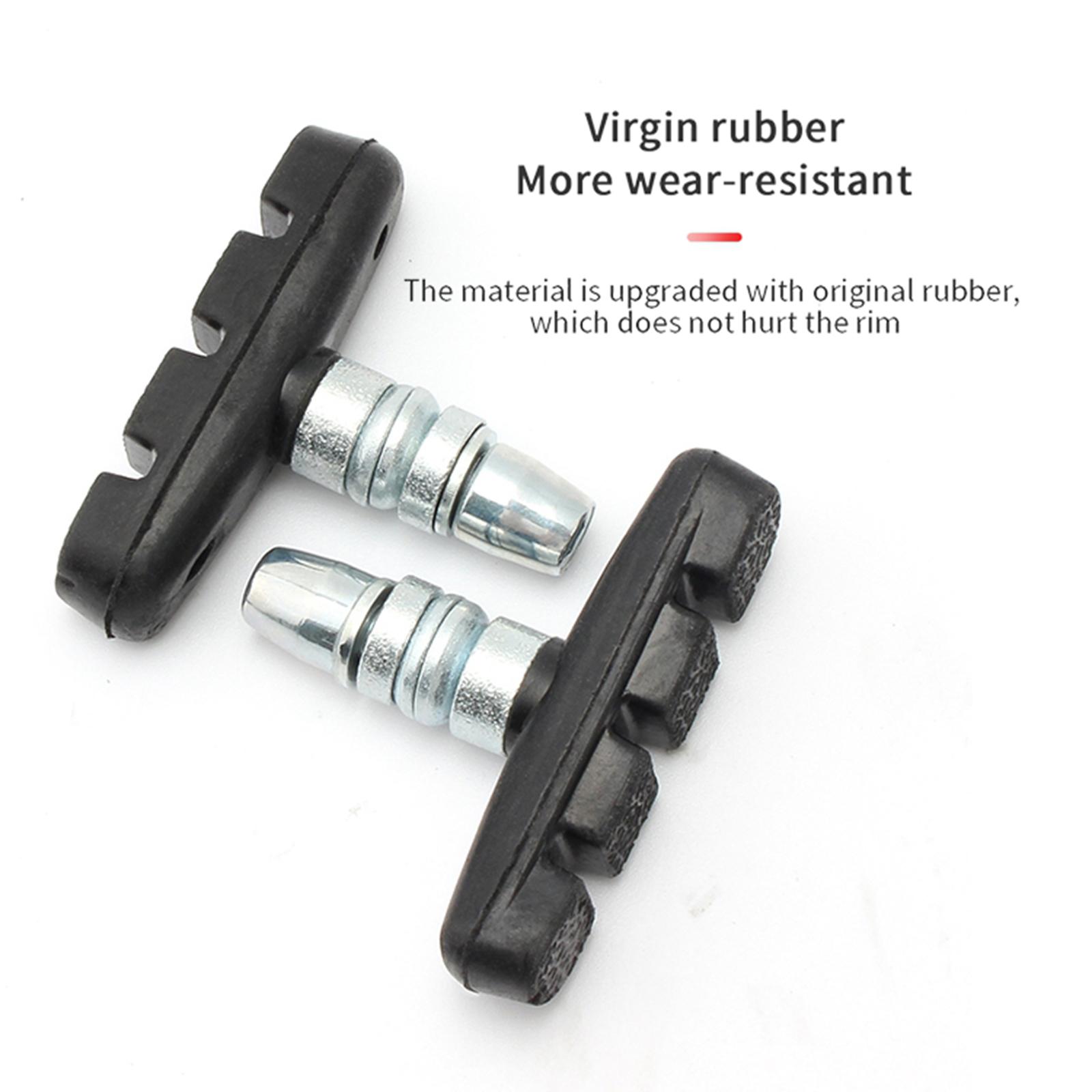 Bike V Brake Pad Replacement V-Brake Blocks Brakes Caliper Rubber Shoes Pads