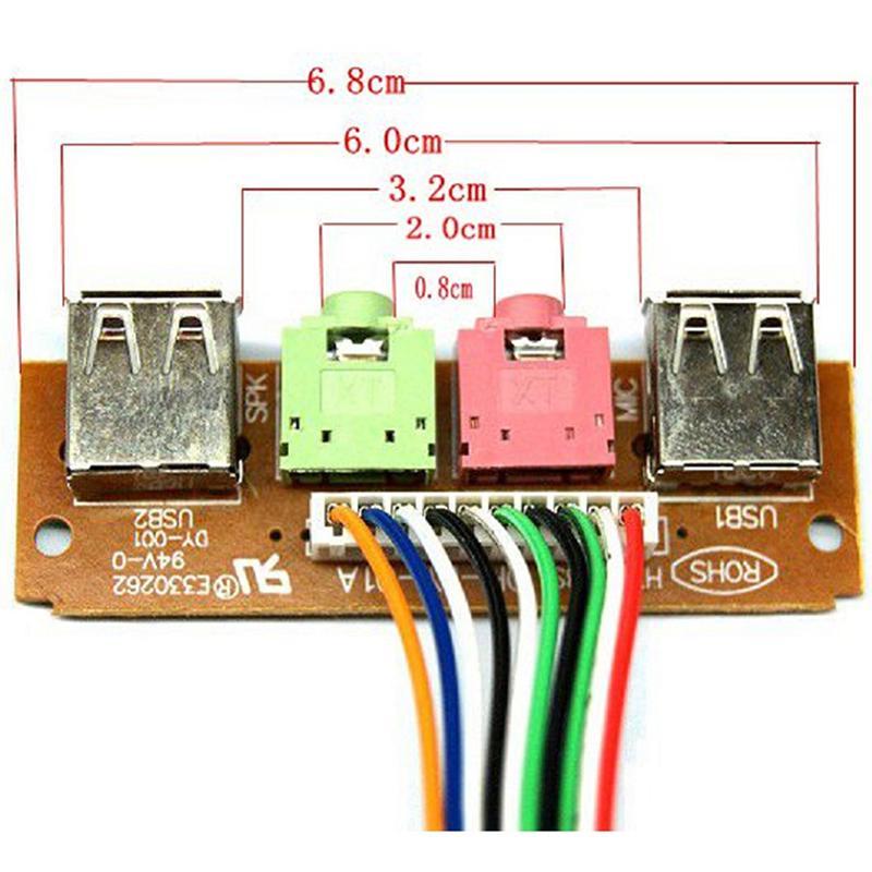 Cáp ChuyểN ĐổI Âm Thanh USB 2 CổNg 6.8cm Cho PC / MáY TíNh