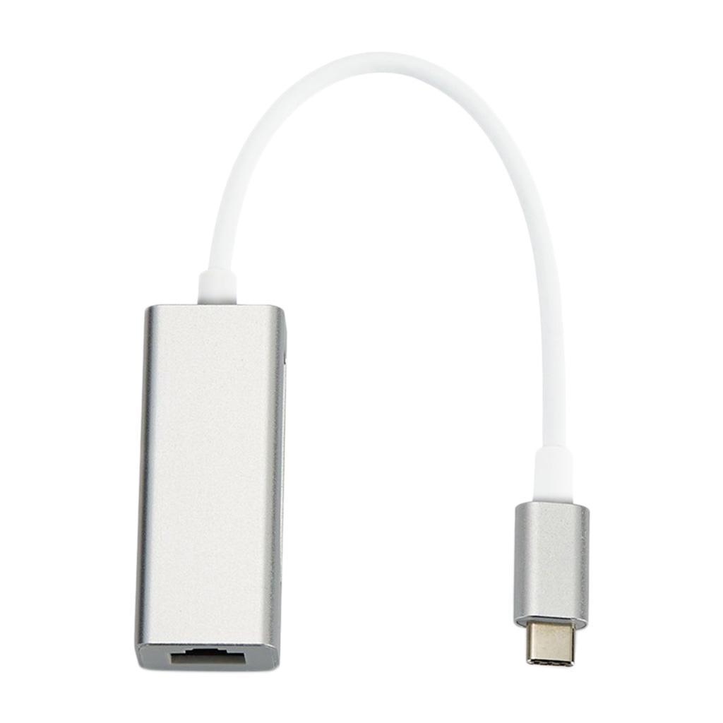 USB 2.0 Connector USB Type C to 100Mbps Gigabit LAN  Port Hub Adapter