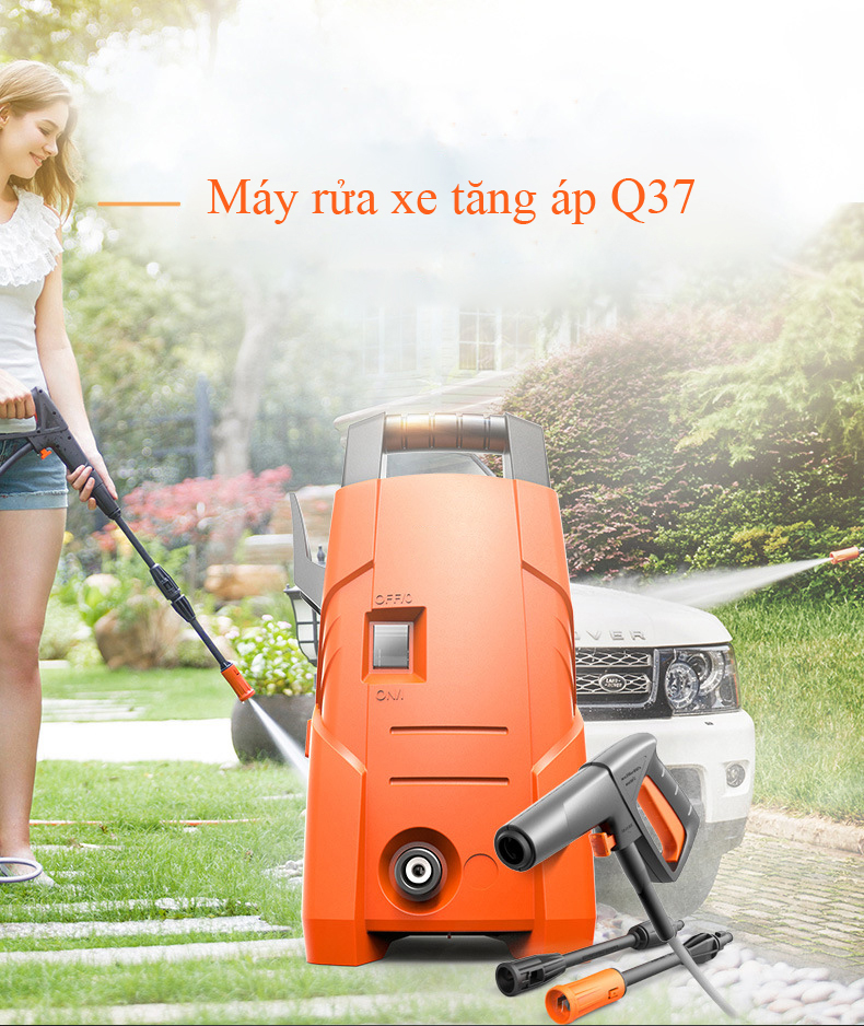 Máy Rửa Xe Mini Máy Rửa Xe Gia Đình Q37 Công Suất 1200W