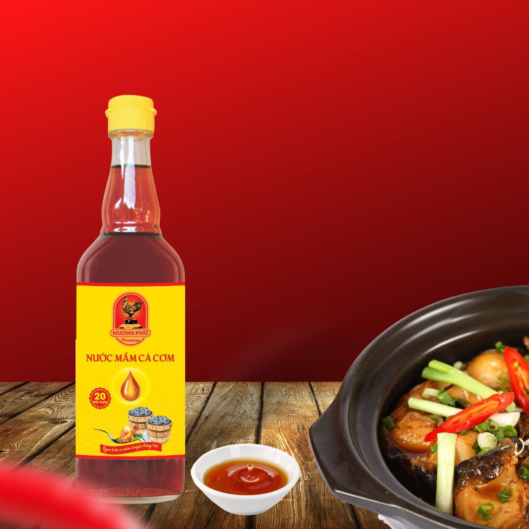 Nước mắm cá cơm Hương Phú |thùng 6chai | nước chấm | nước mắm | 20 độ đạm | 510ml | T51020