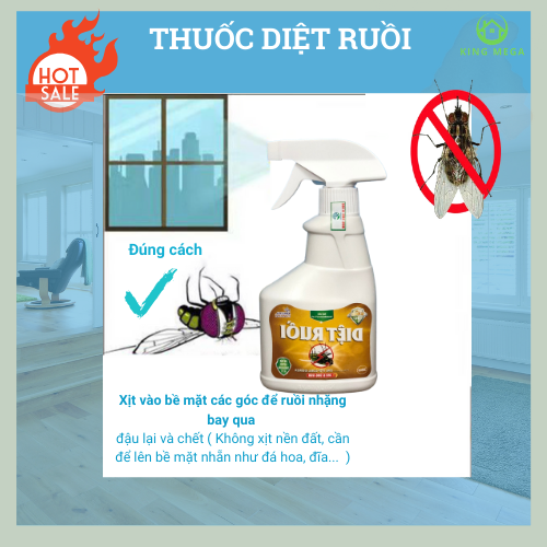 Thuốc diệt ruồi sinh học KingBio - diệt ruồi vàng, ruồi cánh bướm, ruồi giấm - Không độc hại hiệu quả 100%