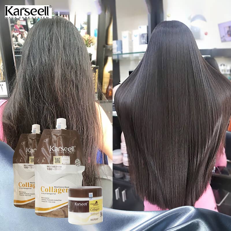 Kem ủ tóc phục hồi siêu mượt Collagen Karseell dạng túi 500ml