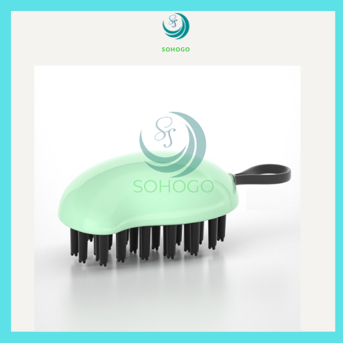 Lược Massage Da Đầu Đa Năng- Bàn Chải Gội Đầu Silicon Thông Minh- Lược Gội Đầu &amp; Mát-xa Cầm Tay- Lược Mát-Xa Da Đầu Mini- Bàn Chải Chăm Sóc Tóc Chống Rụng- Lược Silicon Tạo Bọt &amp; Làm Sạch Da Đầu