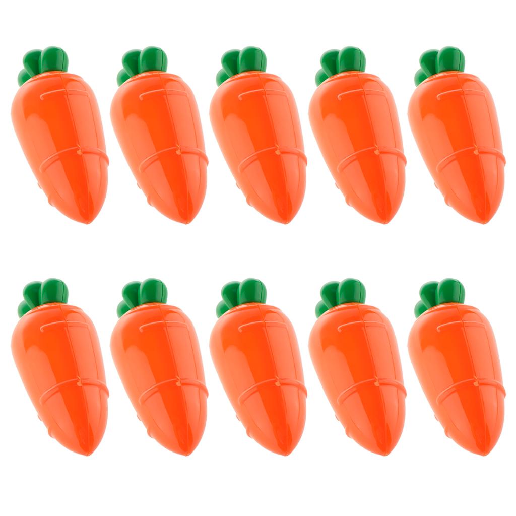 10 Pieces Plastic Carrot Shape Candy Boxes Party Gift Favor