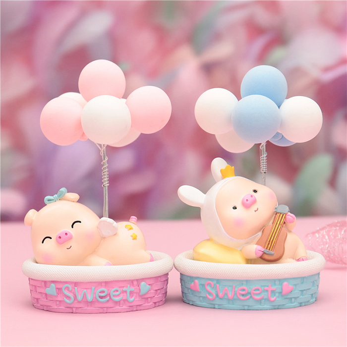 Khinh khí cầu heo sữa mô hình trang trí	