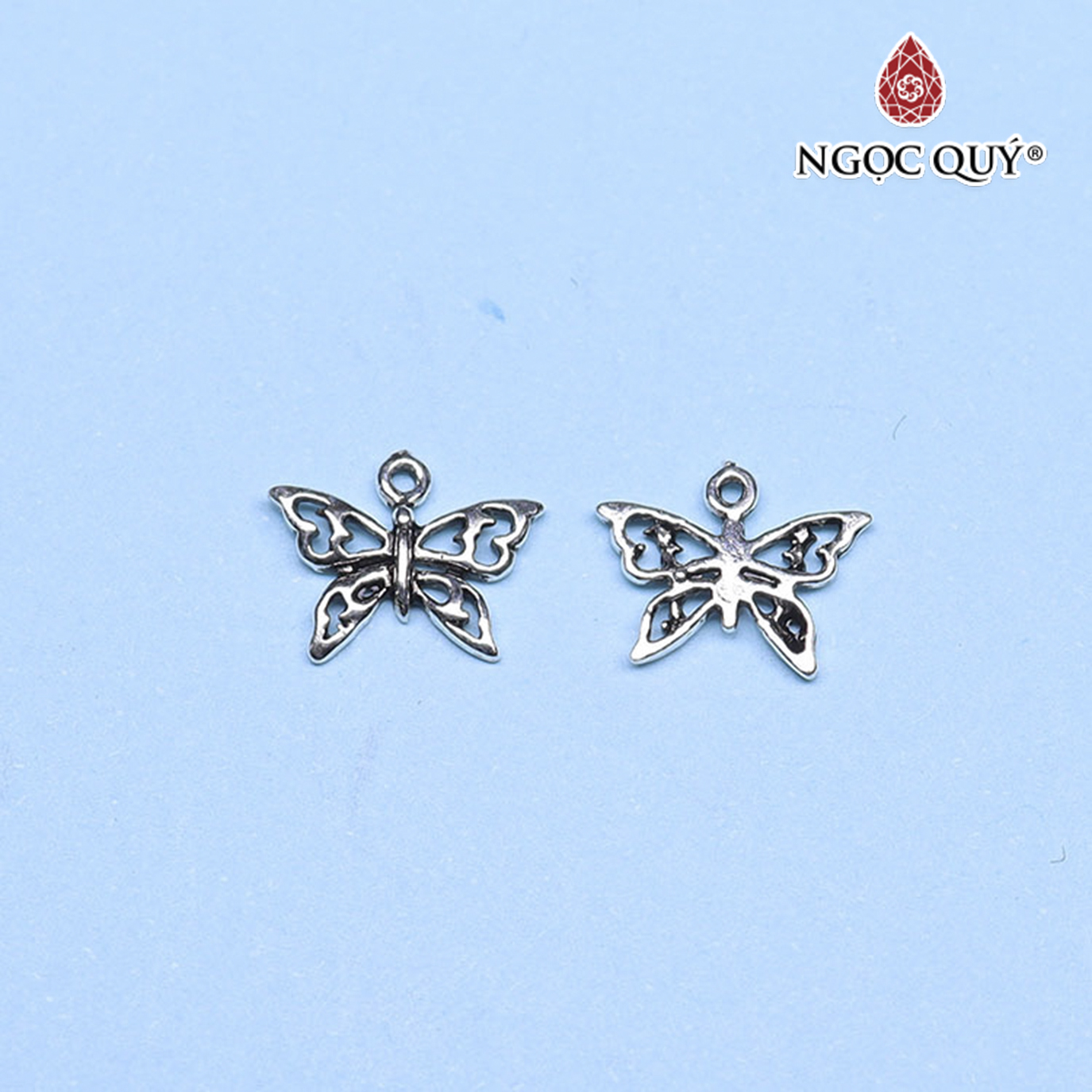 Charm bạc hình con bướm - Ngọc Quý Gemstones