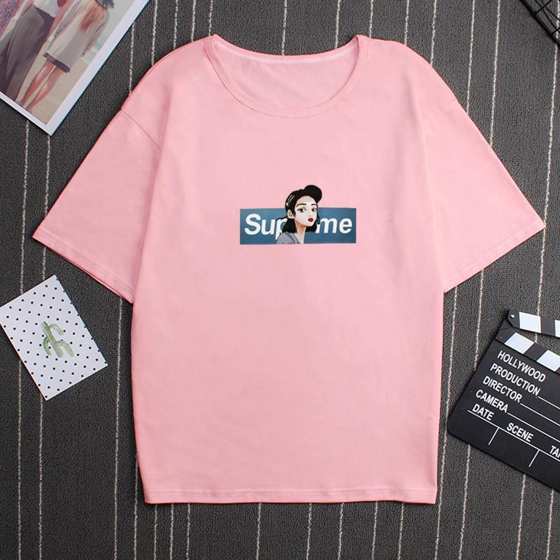 Áo thun nữ thời trang 100% cotton - áo thun tay lỡ - áo phông trắng nữ