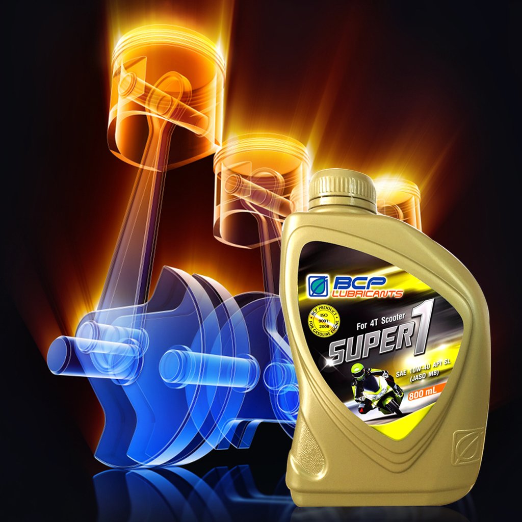 Combo Dầu Nhớt Xe Tay Ga Cao Cấp 10W40 SL 0.8L Thái Lan + Tặng Phụ Gia Làm Sạch Động Cơ Xe Máy BCP Engine Flush 100ml