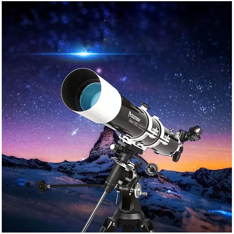 Kính thiên văn Celestron Deluxe 80EQ độ phóng đại 675 lần, hàng chính hãng, chân thép chắc chắn