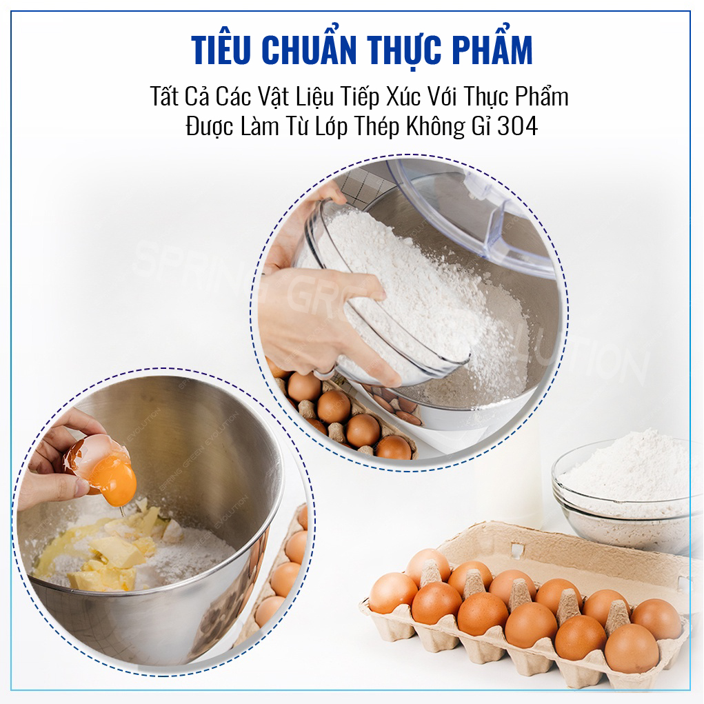 Máy Trộn Thực Phẩm, Máy Đánh Trứng, Máy Nhồi Bột, Máy Đánh Kem MIXER 10L Cao Cấp. Trộn Mọi Loại Thực Phẩm, Tốc Độ Cao, Tiết Kiệm Điện, Hàng Nhập Khẩu