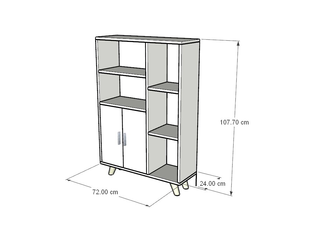 Tủ Kệ Sách Gỗ có chân đa tầng - MDF lõi xanh Chống ẩm cao cấp