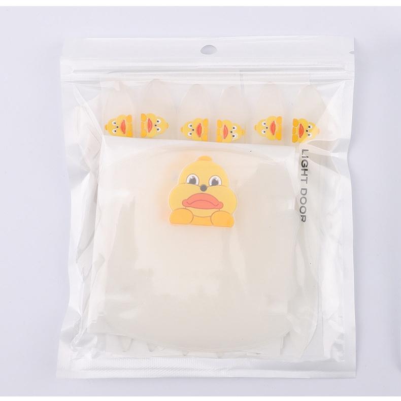 Bộ Miếng Dán Cửa Xe Hơi Bằng PVC Trong Suốt Chống Trầy Chống Va Đập Họa Tiết Hoạt Hình Dễ Thương