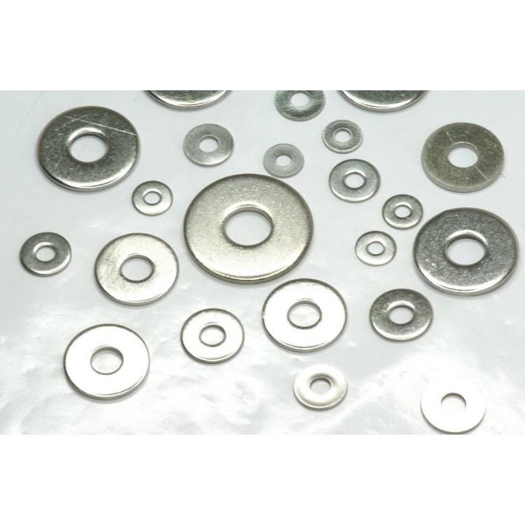 Vòng đệm inox 201,Long đền inox phẳng M14-M18,Combo 100 chiếc