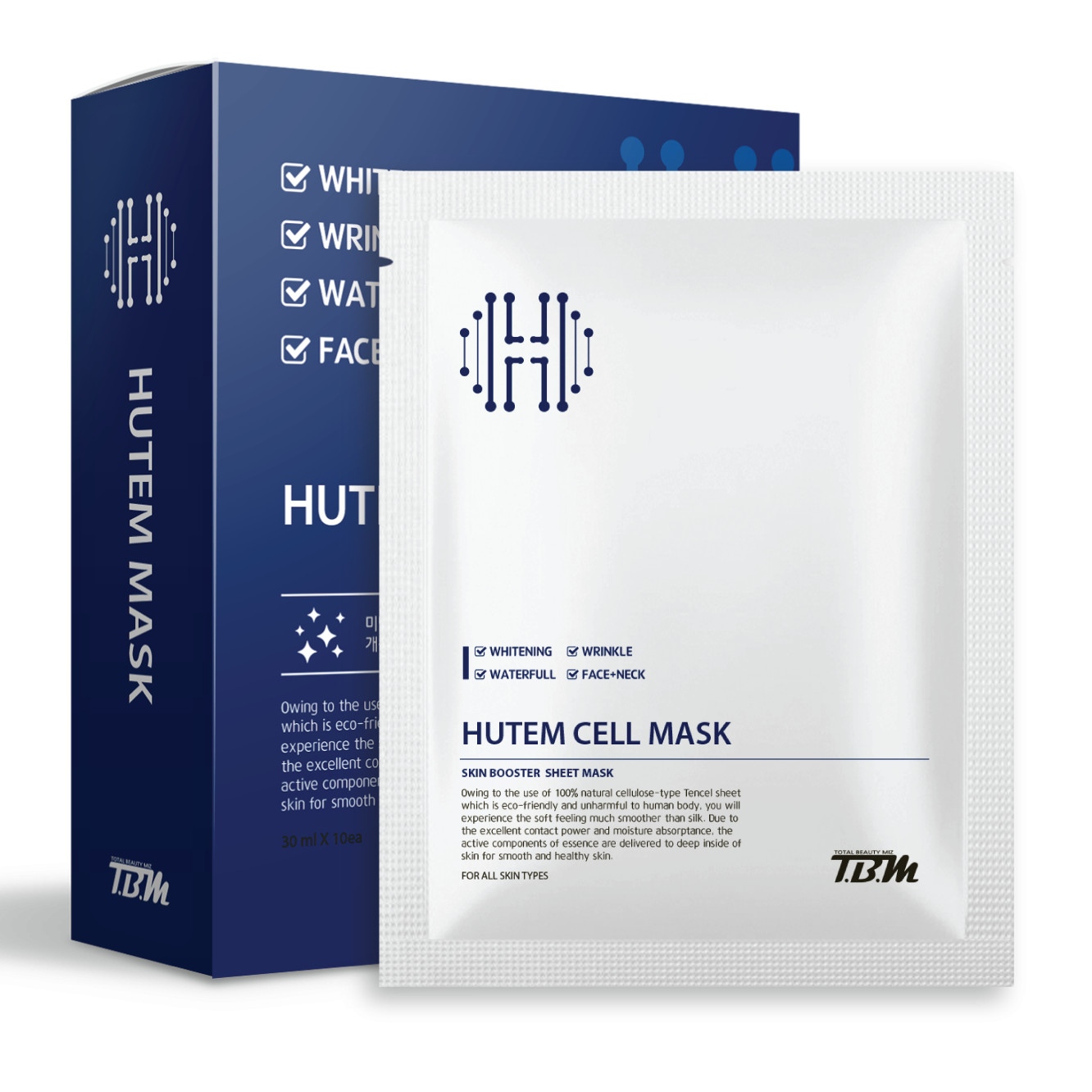 1 MIẾNG MẶT NẠ TẾ BÀO GỐC HUTEM CELL - 40g - Tái tạo, Phục hồi da (Hàng chính hãng)