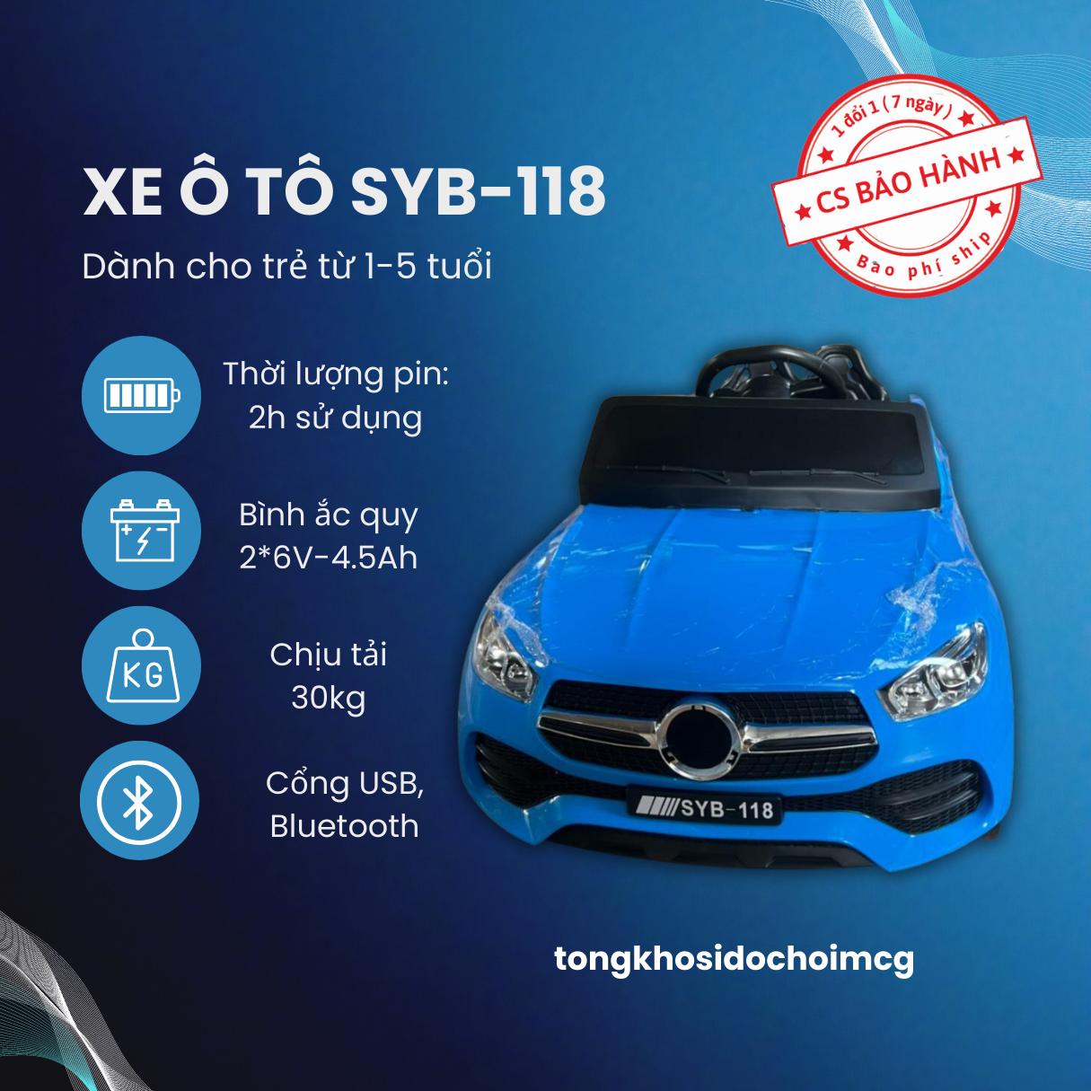 Xe ô tô điện điều khiển từ xa dành cho trẻ em Mã SYB118