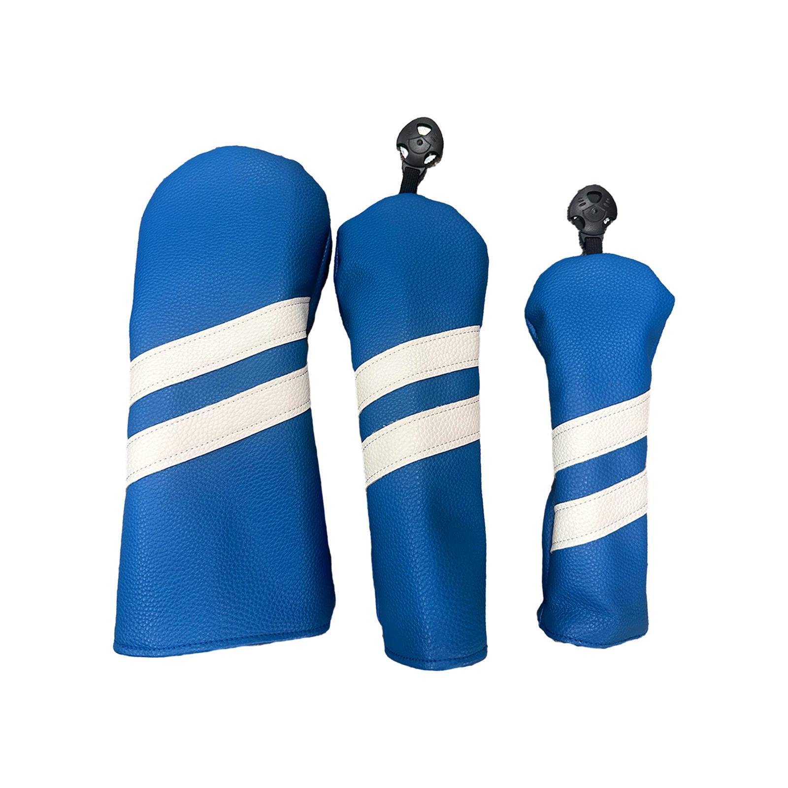 3Pcs Golf Wood Headcovers Golf Club Head Cover Portable Golf Driver Head Covers Protector Golf Club Protectors for Golfer Sports Accessories