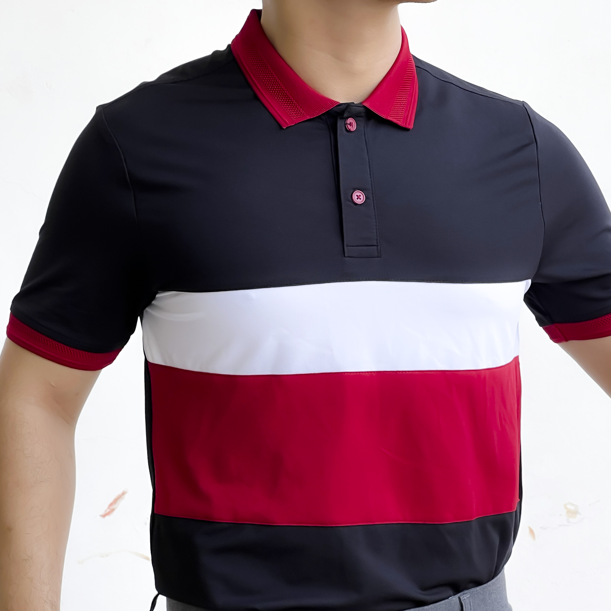 Áo thun polo nam Leman PL222 vải Coolmax pique co giãn Slimfit form