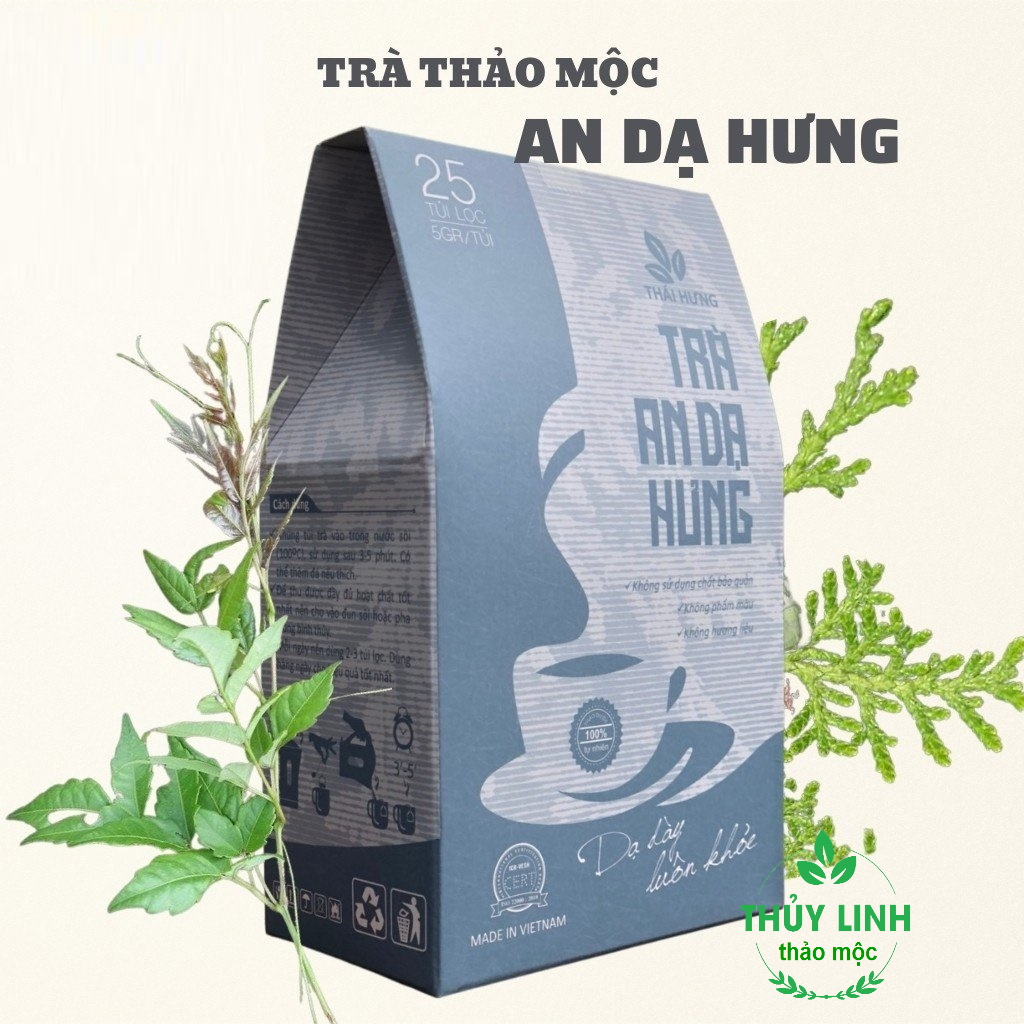 Trà An Dạ Hưng Giảm ợ hơi, ợ chua, đầy bụng, đau rát thượng vị, Chống viêm loét, cầm máu dạ dày