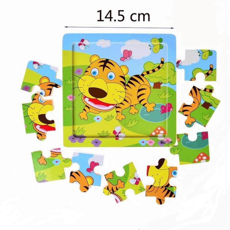 Bộ 3 Tranh Ghép Gỗ Thông Minh 9 Mảnh Puzzle - Ghép hình 9 Mảnh Bằng Gỗ