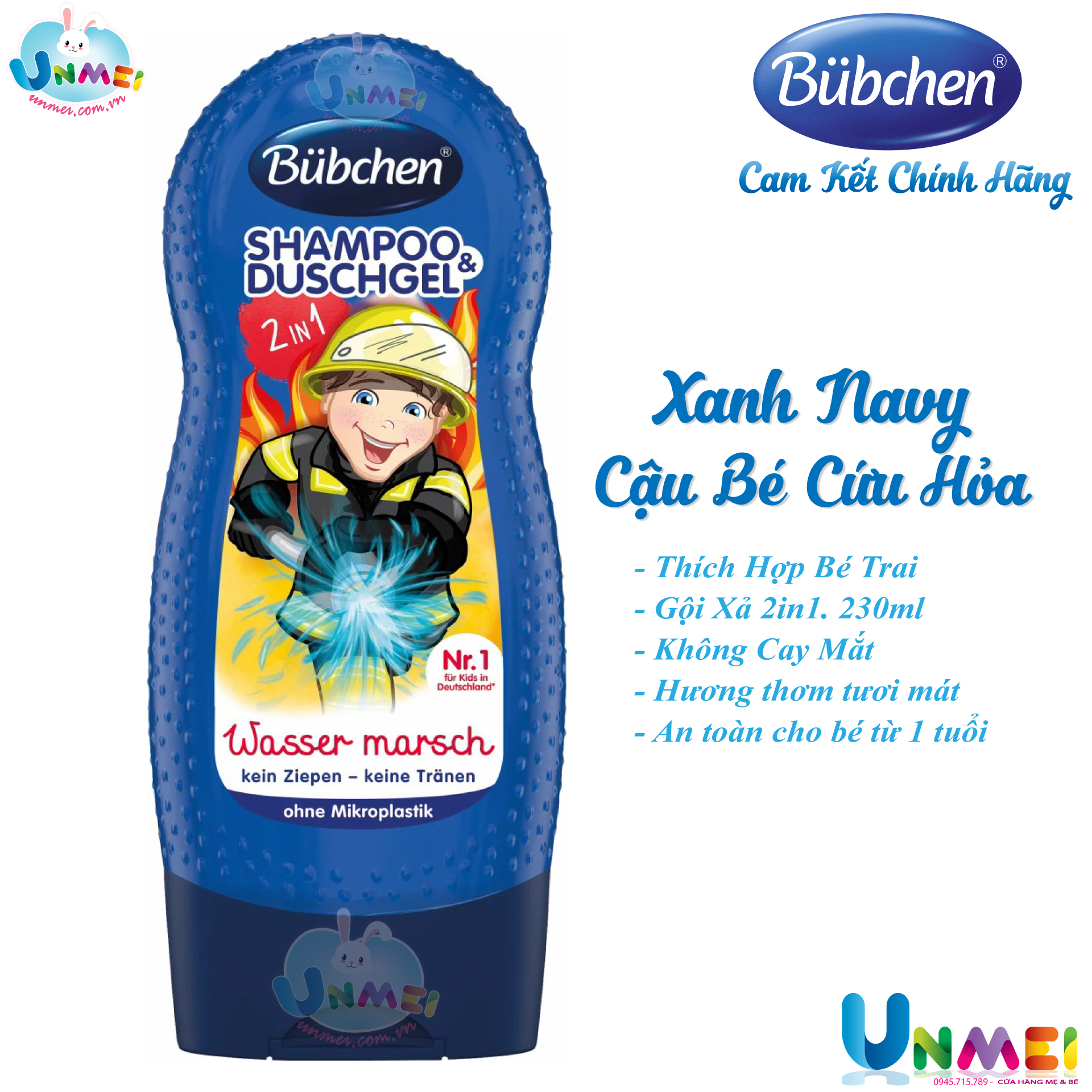 Sữa Tắm, Dầu Gội 2in1 Bubchen Đức - Hương Thơm Tự Nhiên, Không Cay Mắt