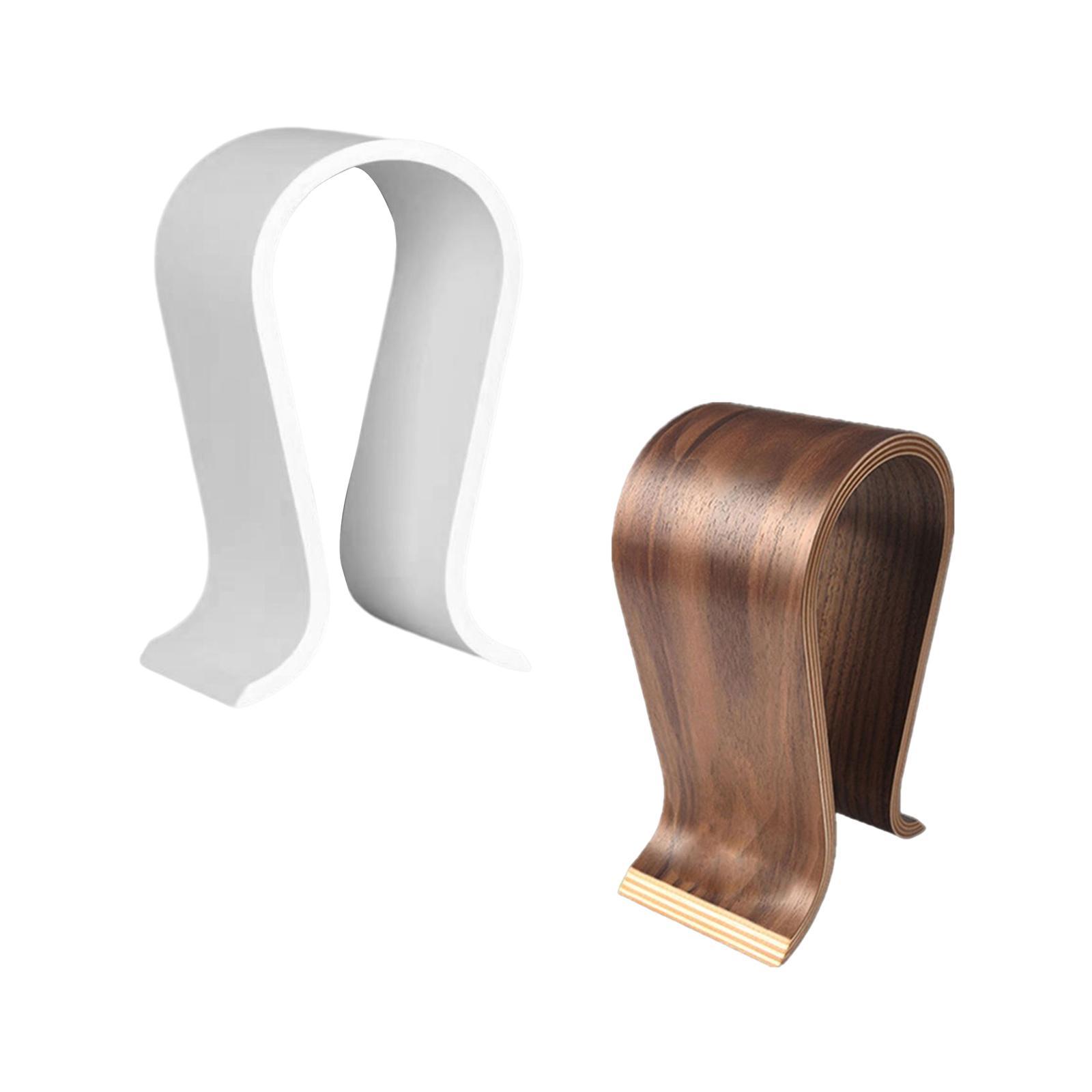Headset Display Stand Desktop Wooden Headphone Holder for Husband