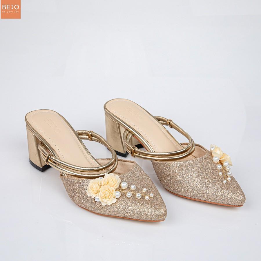 GIAFY CƯỚI - GIÀY CÔ DÂU BEJO H43 3HOA - WEDDING SHOES