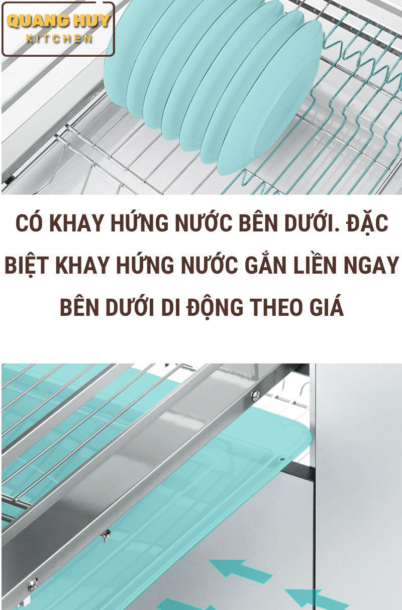 Giá úp bát đa năng nan dẹt inox 304 thương hiệu Grob mã GC304