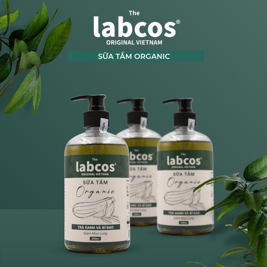 Sữa Tắm Organic Labcos 500ml Dưỡng Ẩm Cho Da Mờ Thâm Mụn Sạch Bã Nhờn