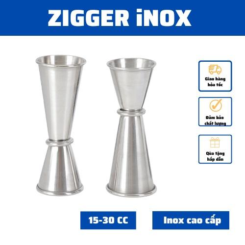 ly đong zigger định lượng 15-30cc 20-40cc bằng inox 2 đầu cao cấp jigger chuyên dụng dụng cụ pha chế cà phê quán Bar