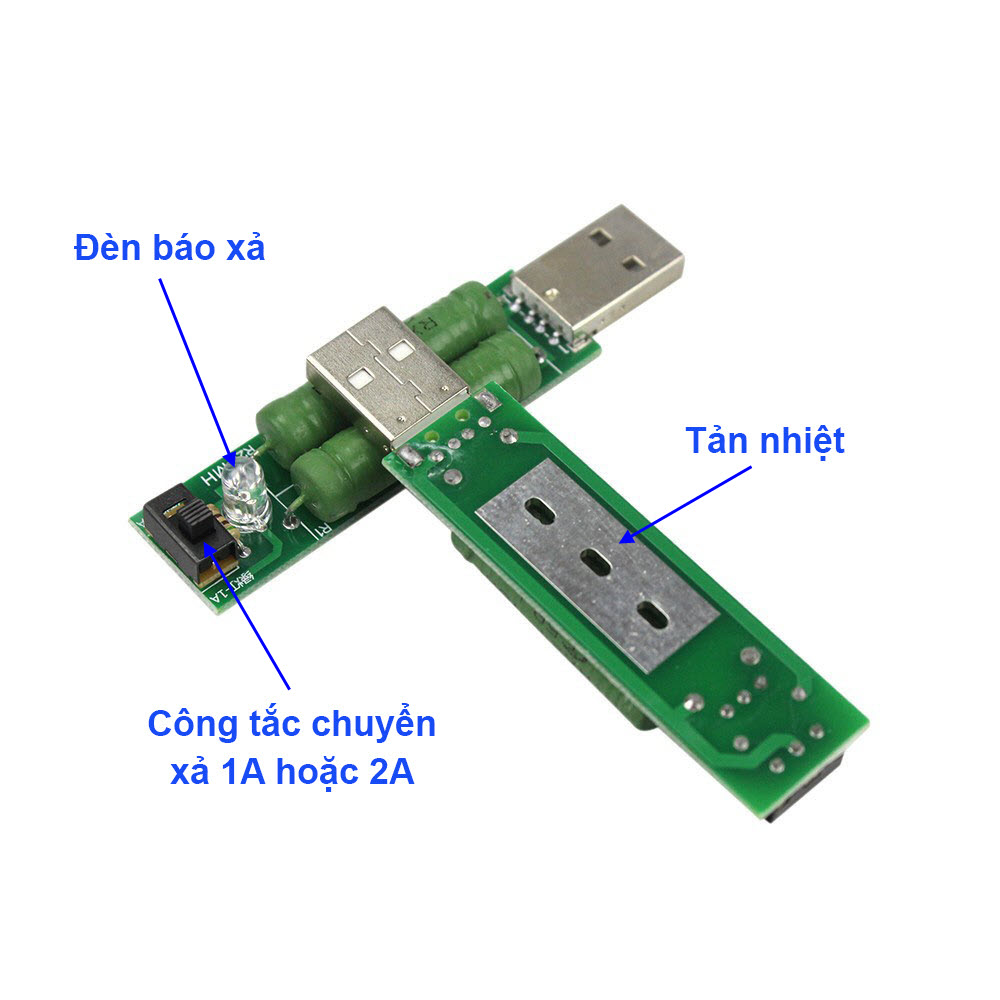 Điện trở xả pin 1A-2A cắm cổng USB