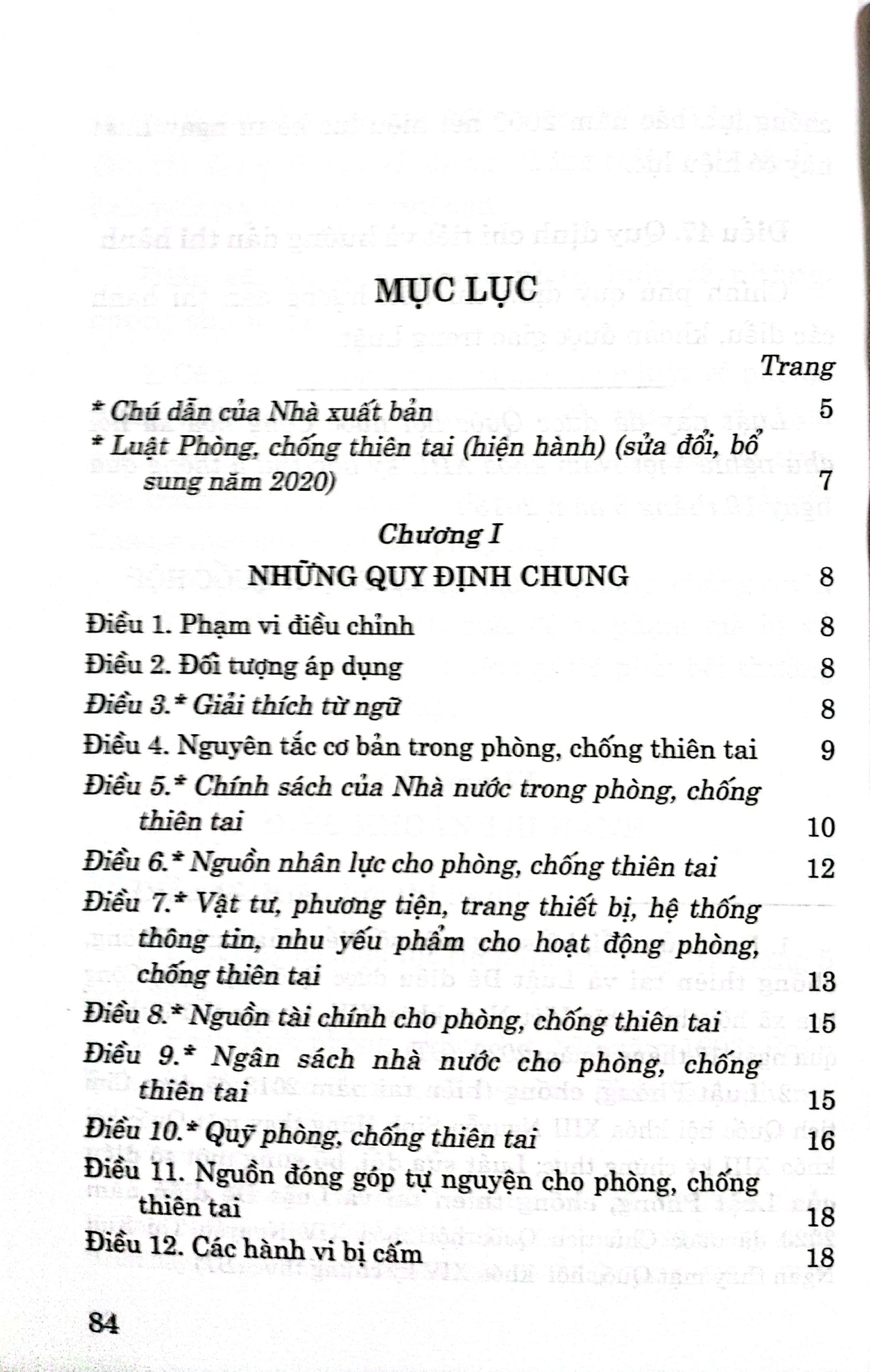 Luật Phòng, chống thiên tai (Hiện hành) (Sửa đổi, bổ sung năm 2020)