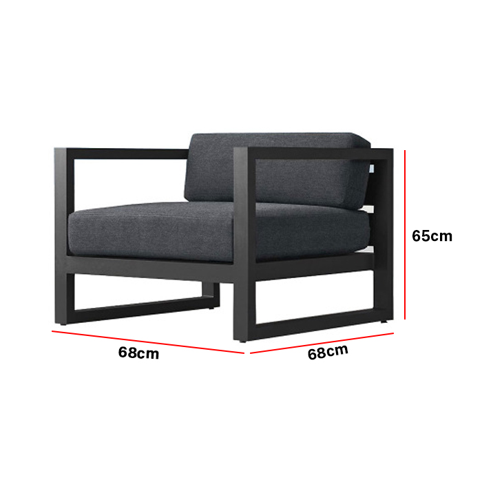 Sofa Đơn Bắc Âu Nệm Nỉ Khung Sắt Đen Cao Cấp - Ghế Sofa Đơn Hiện Đại Đẹp Ngồi Thư Giãn Đọc Sách Uống Trà