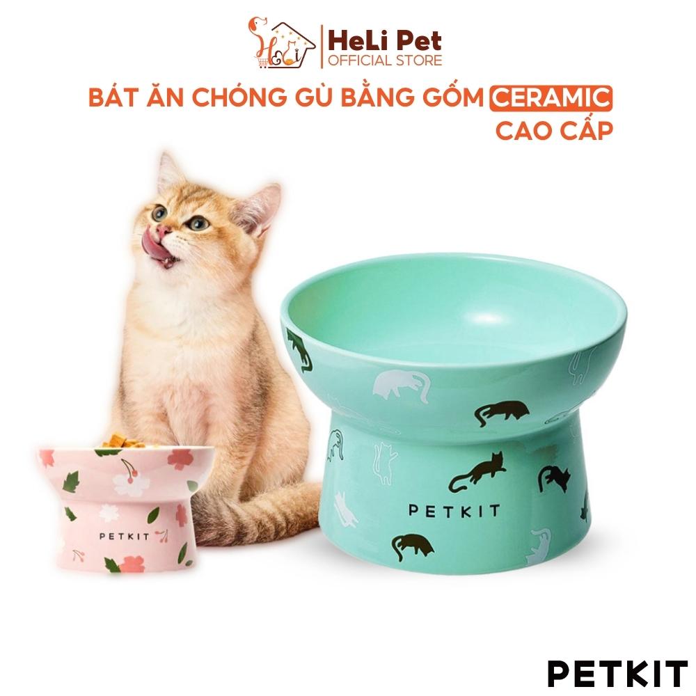 PETKIT Ceramic Elevated - Bát ăn cho chó mèo chống gù sứ Petkit Cera Spot Cutepetshop- HeLiPet