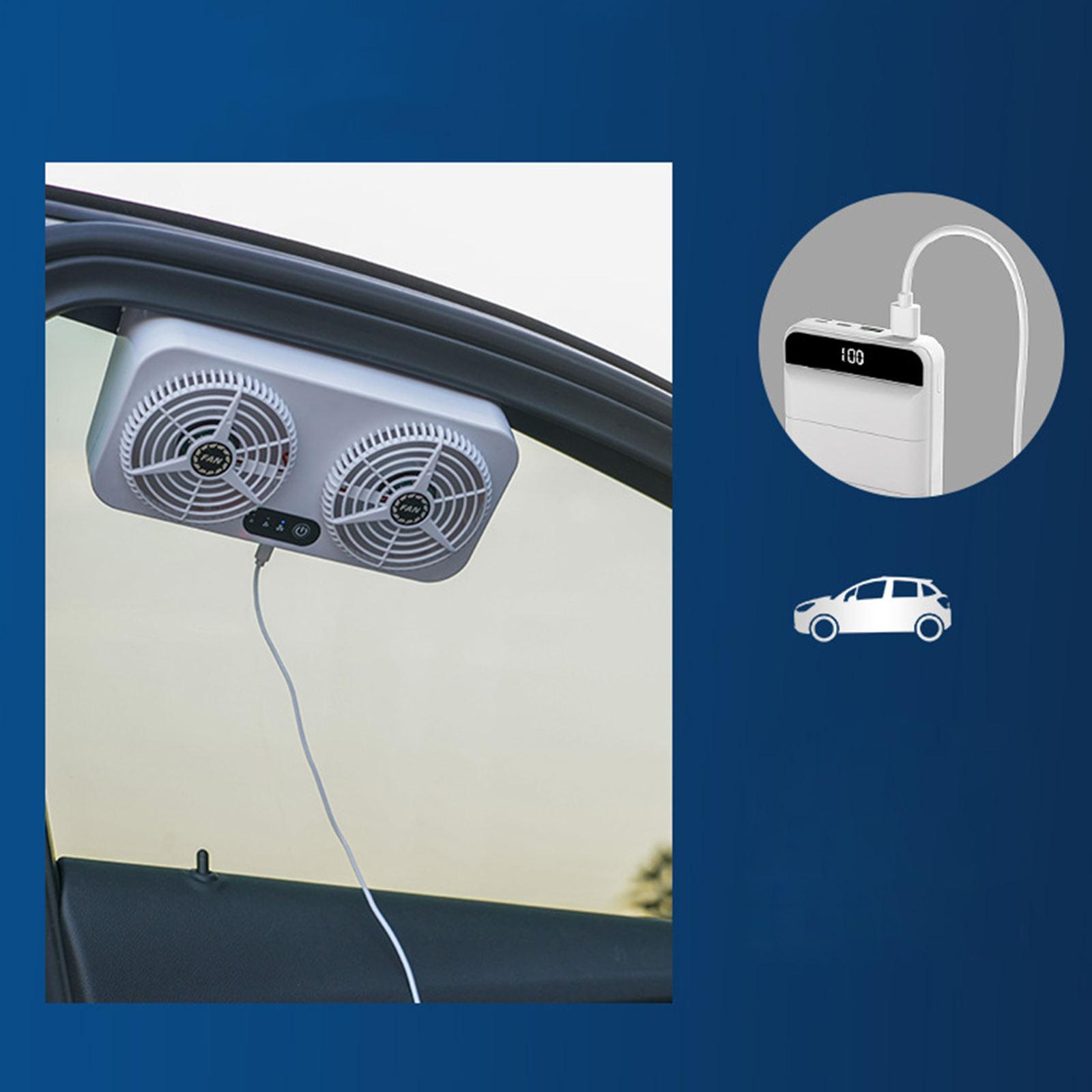 Car Exhaust Fan Car Radiator Cooler 3Gears Adjustable Car Ventilation Fan