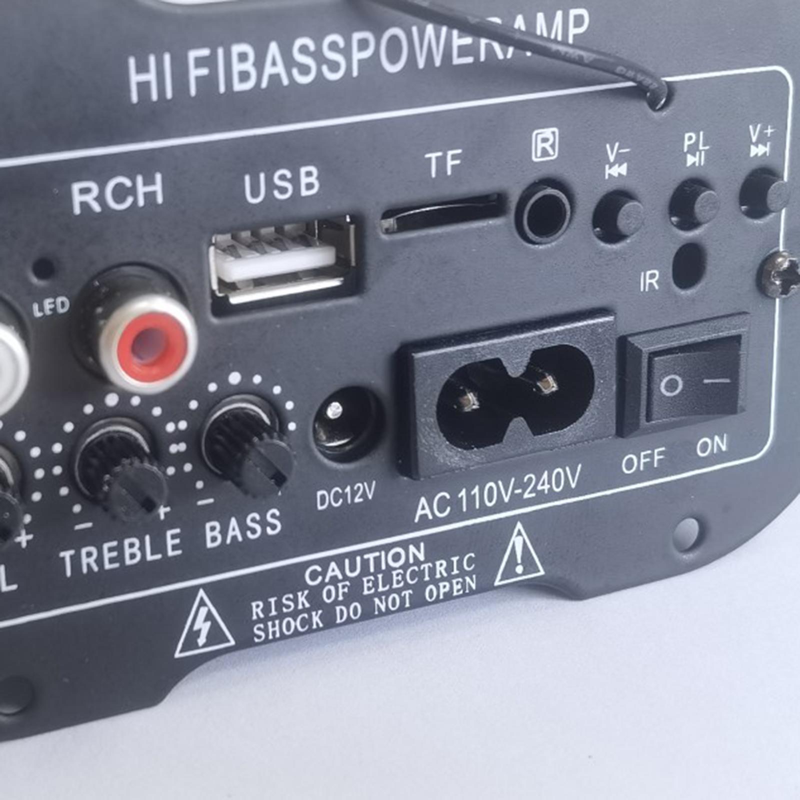 Bass Power Subwoofer AMP Car Radio Audio TF/USB